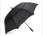 G4Free 47-Inch Automatic Open Golf Umbrella Windproof Waterproof - Black