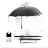 G4Free 47-Inch Automatic Open Golf Umbrella Windproof Waterproof - Black