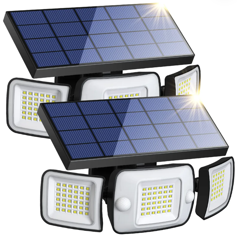 intelamp Outdoor Solar Security Light Motion Sensor 6000mAh 6500K – Waterproof
