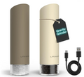 LARS NYSØM Electric Salt & Pepper Grinder Set USB-C Rechargeable – Brown/Beige