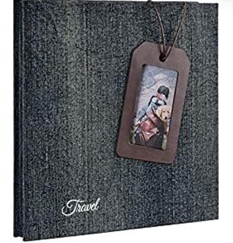 Self Adhesive Scrapbook Photo Album Large DIY Album for Baby Wedding Family Travel – Black