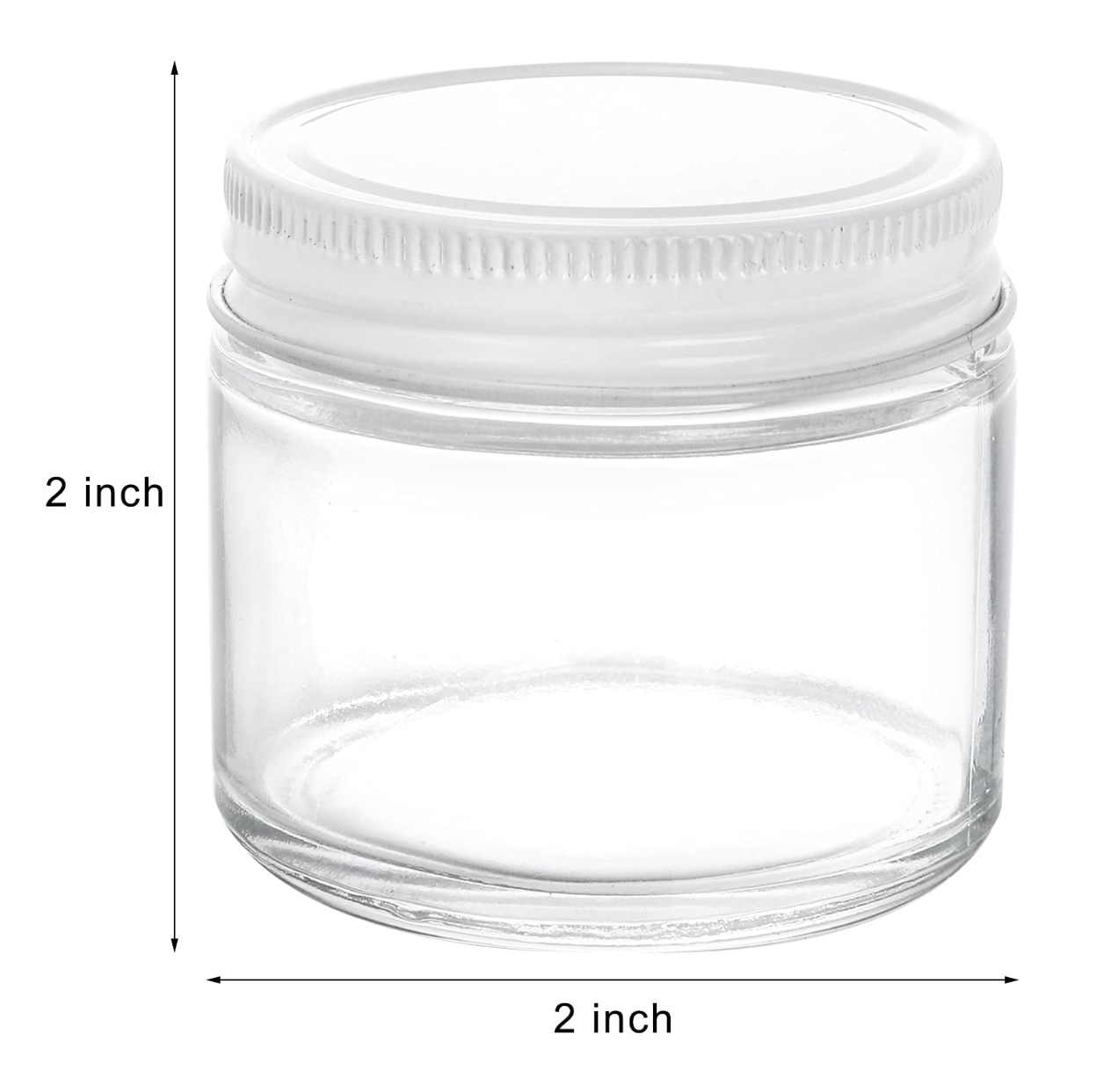 TOPZEA 30 Pack Small Glass Jars with Lids, 2 Oz Round Clear Straight Sided Canning Jars Spice Jars Mason Jars Food Container