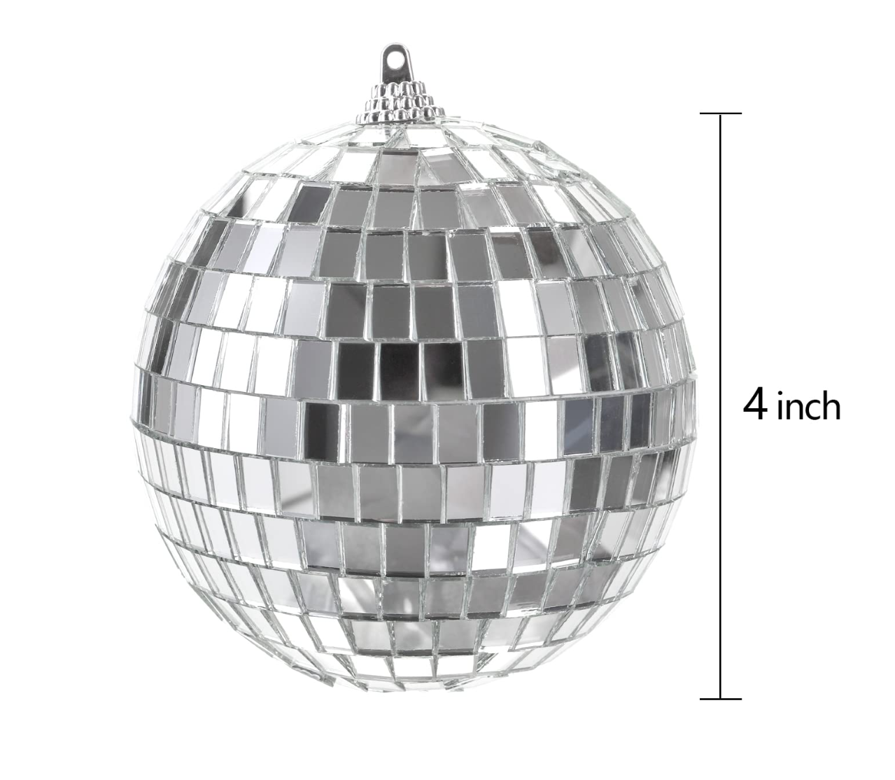 Suwimut 9 Pack Mirror Disco Ball, 4 Inch/10cm Small Reflective Mirror Ball Ornaments Silver Hanging Disco Ball for Party, Birthdays, Weddings, Home Decorations, Stage Props, Game Accessories