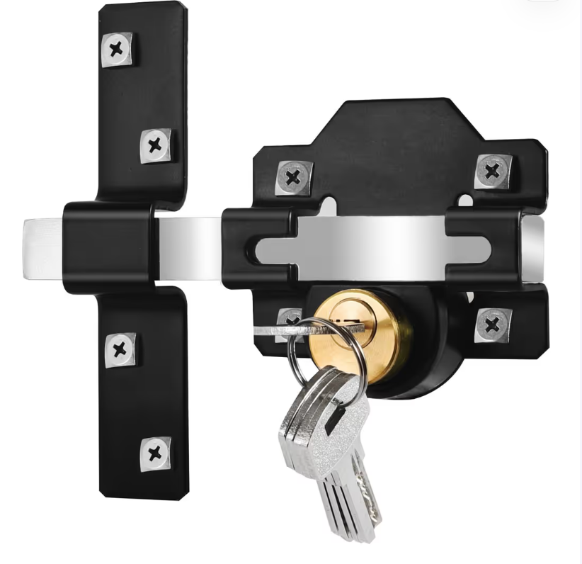 Long Throw Gate Lock Double Sided for Wooden Gates – 5 Keys