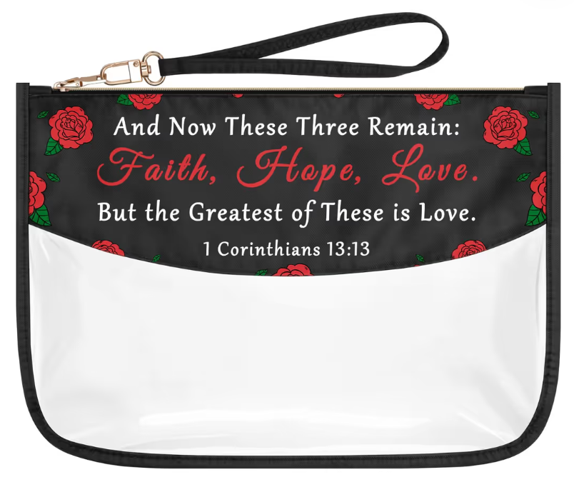 Makeup Bag Clear Cosmetic Bag Christian Inspirational Gifts – Zipper Toiletry Pouch