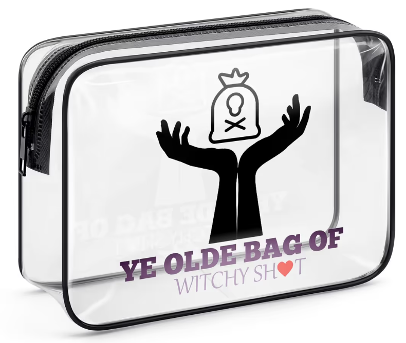 Makeup Bag Clear Cosmetic Bag Witchy Themed Gifts – Zipper Toiletry Pouch