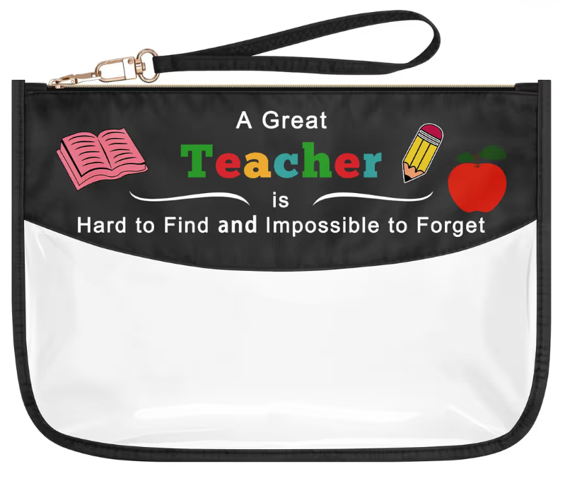 Teacher Makeup Bag Transparent Cosmetic Pouch – Clear