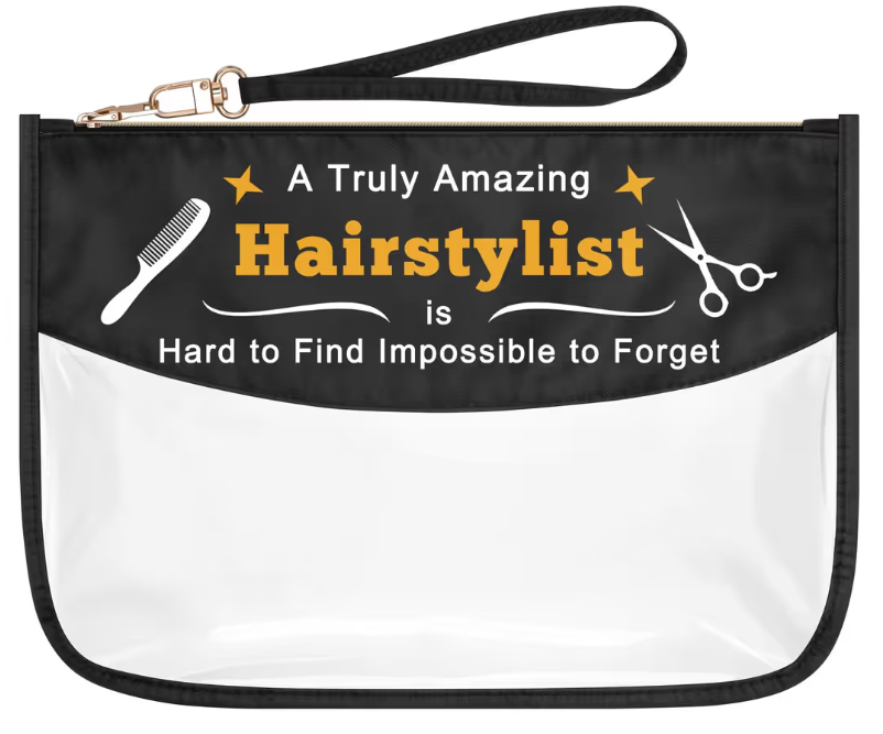 Hair Stylist Gift Clear Makeup Bag PVC Cosmetic Pouch – Transparent