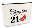 21st Birthday Gifts Makeup Bag Cosmetic Pouch for Women – Happy Birthday Gift