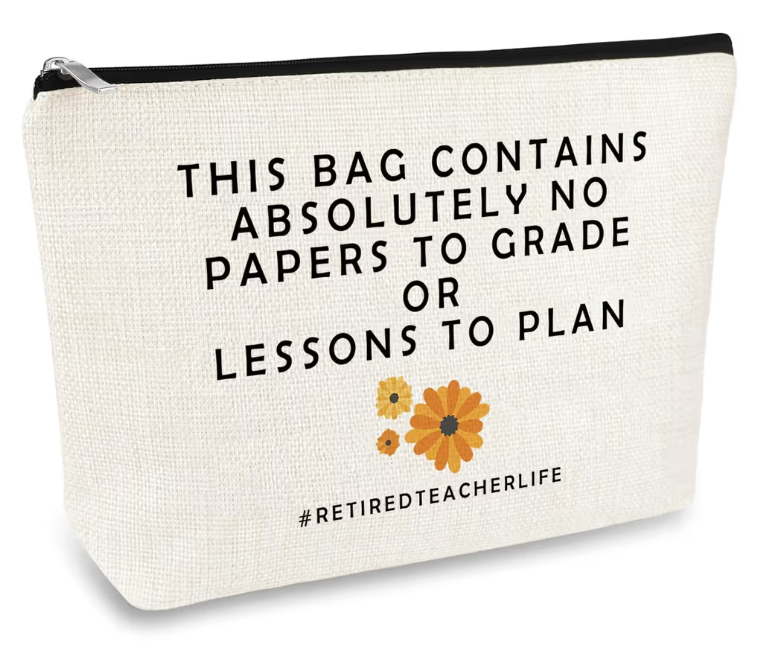 Makeup Bag Gift for Teacher Retirement – Floral
