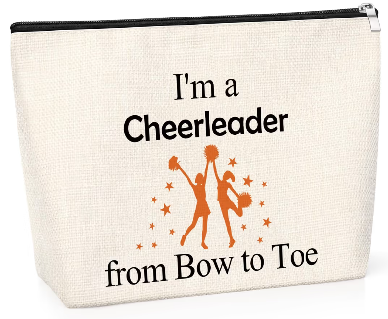 Cheerleader Makeup Bag Gift for Girls – Travel Pouch