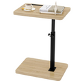 C-Shaped Rotatable Height-Adjustable Sofa Side Table – Natural