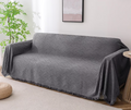 Washable 3 Seater Sofa Cover Cotton Throw Blanket Furniture Protector – Sand 180x300cm