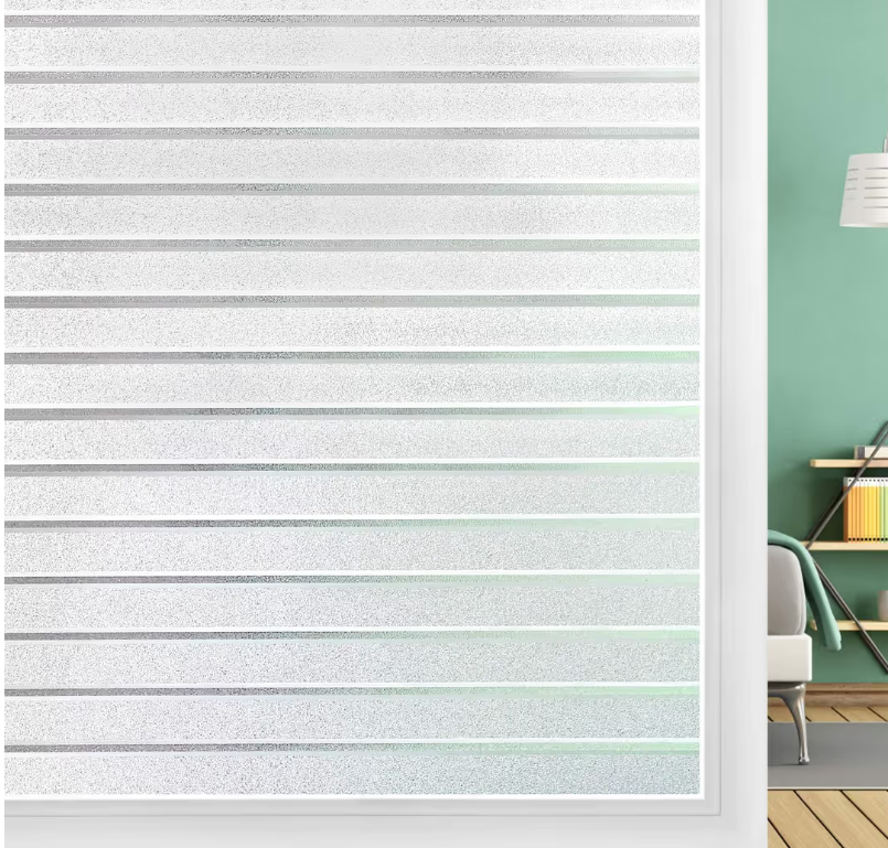 Frosted Privacy Window Film Static Cling Decorative Covering – 90 x 200cm