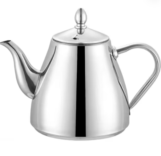 Stainless Steel Teapot with Infuser 70oz (2.0L) – Silver, 6-8 Cups