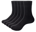 OUYJIA Men's Thermal Wool Socks 5 Pairs Thick Warm Padded Winter – Black UK 7-10