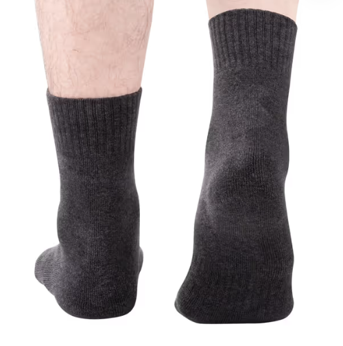 OUYJIA Men's Thermal Wool Socks 5 Pairs Thick Warm Padded Winter – Black UK 7-10