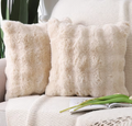 Thick Plush Wool Cushion Covers Decorative Throw Pillow Cases – Beige 55x55cm