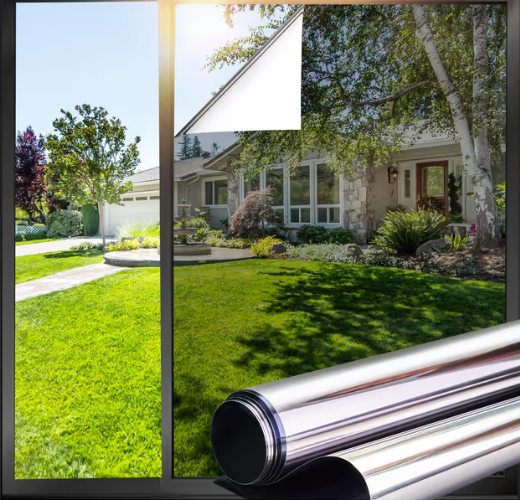 Lifetree Reflective Window Film Privacy Mirror Tint Heat Control – Silver 60x400cm