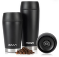 360° Travel Mug Leakproof Reusable Coffee Cup Insulated Stainless Steel – Black 300ml