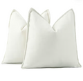 Madizz Textured Chenille Cushion Covers Set of 2 Super Soft Decorative Throw Pillow Covers Boho Pillowcases Modern Home Decor for Sofa Bedroom 24x24 inch, 60x60 cm, White