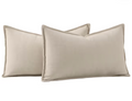 Madizz Textured Chenille Cushion Covers Set of 2 Super Soft Decorative Throw Pillow Covers Boho Pillowcases Modern Home Decor for Sofa Bedroom 12x20 inch, 30x50 cm, Beige