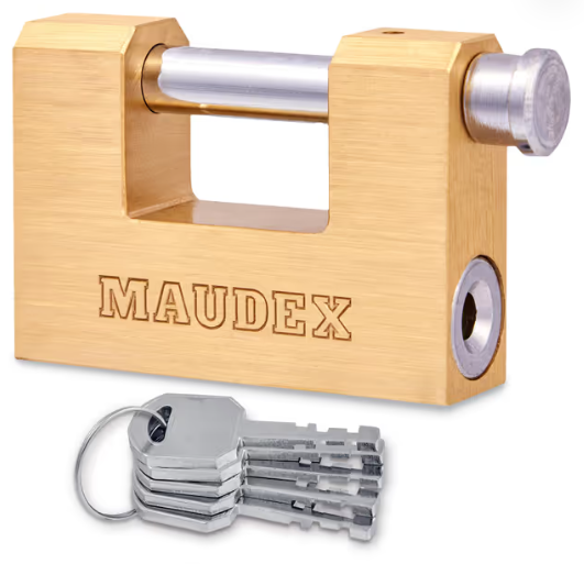 Maudex Heavy Duty Brass Padlock Anti-Drill Anti-Pick Security Lock – Outdoor