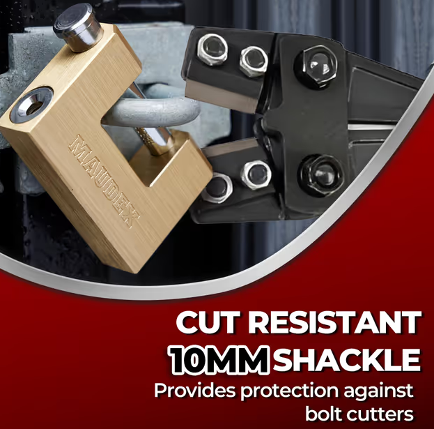 Maudex Heavy Duty Brass Padlock Anti-Drill Anti-Pick Security Lock – Outdoor