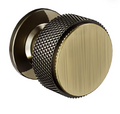 Furniware 10-Pack Knurled Cabinet Knobs – Shiny Antique Brass