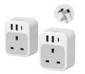 UK to Australia Plug Adapter 2 Pack with USB C and 2 USB A – Travel Adapter