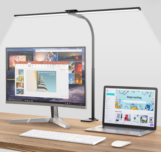 LED Desk Lamp Double Head Touch Control Eye-Caring – 12W, 1400 Lumen