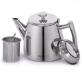 Stainless Steel Teapot with 1L Infuser for Hot Tea – Double Wall