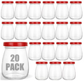 Mini Glass Jars with Lids 100ml Canister Containers – Clear 20 Pack