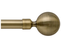 Extendable Antique Brass Curtain Poles with Finials – 76 to 140 cm