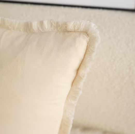 Mandioo 2-Piece Cotton Tassel Cushion Covers – Beige 65x65cm