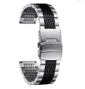 BINLUN Premium Stainless Steel Watch Strap – Polished Metal Mesh, 19mm