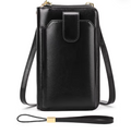 Small Leather Crossbody Bag with Adjustable Strap – Black