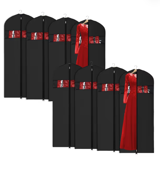 Garment Bags for Dresses, Waterproof Dustproof Covers – 60 Inch, 8 Pack