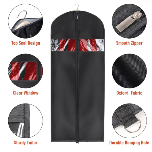 Garment Bags for Dresses, Waterproof Dustproof Covers – 60 Inch, 8 Pack
