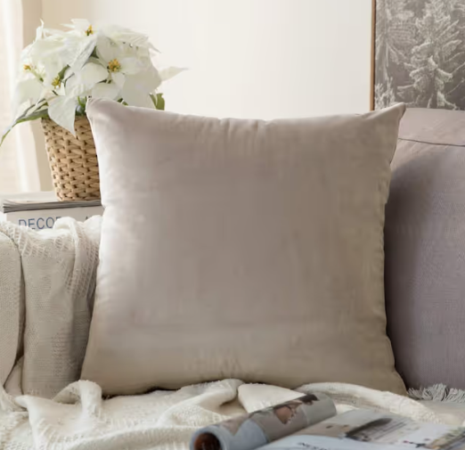 MIULEE Velvet Cushion Covers 60cm – Heart Wood, 2 Pieces