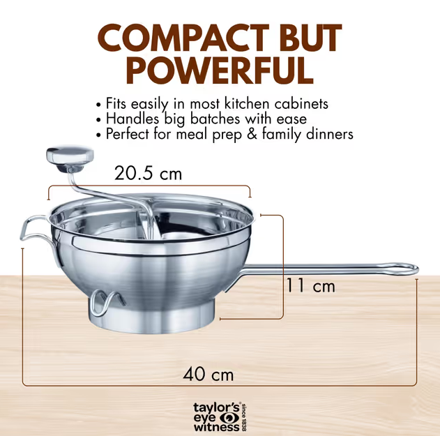 Professional Stainless Steel Food Mill Processor Heavy Duty – Dishwasher Safe