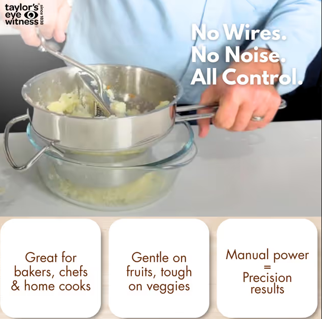 Professional Stainless Steel Food Mill Processor Heavy Duty – Dishwasher Safe