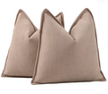 Textured Chenille Cushion Covers Set of 2 Super Soft Decorative Pillowcases – Camel 26x26 inch