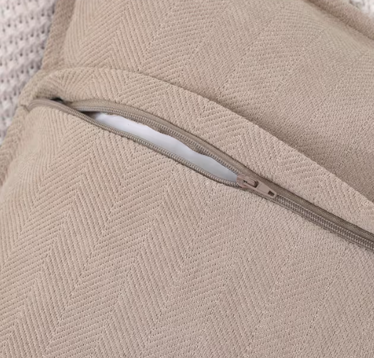 Textured Chenille Cushion Covers Set of 2 Super Soft Decorative Pillowcases – Camel 26x26 inch