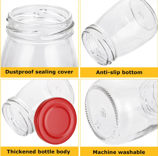 Mini Glass Jars with Lids 100ml Canister Containers – Clear 20 Pack