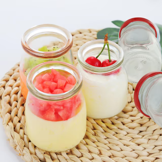 Mini Glass Jars with Lids 100ml Canister Containers – Clear 20 Pack