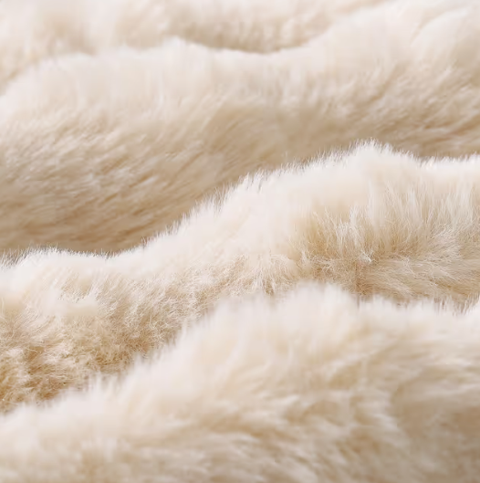 Madizz Plush Wool Cushion Covers 45x45 cm Soft Neutral Decorative Pillowcases – Beige